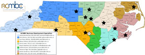 NCMBC Contacts by region